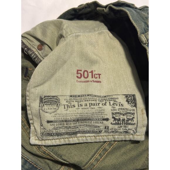 Levi's Men's 501 CT XX Customized & Tapered Button Fly Rare Green 2016 34x30 EUC - Picture 7 of 13